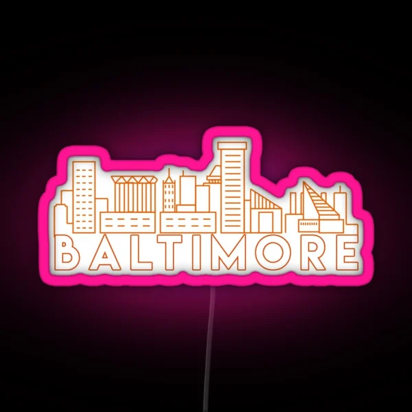 Baltimore Maryland RGB Neon Sign