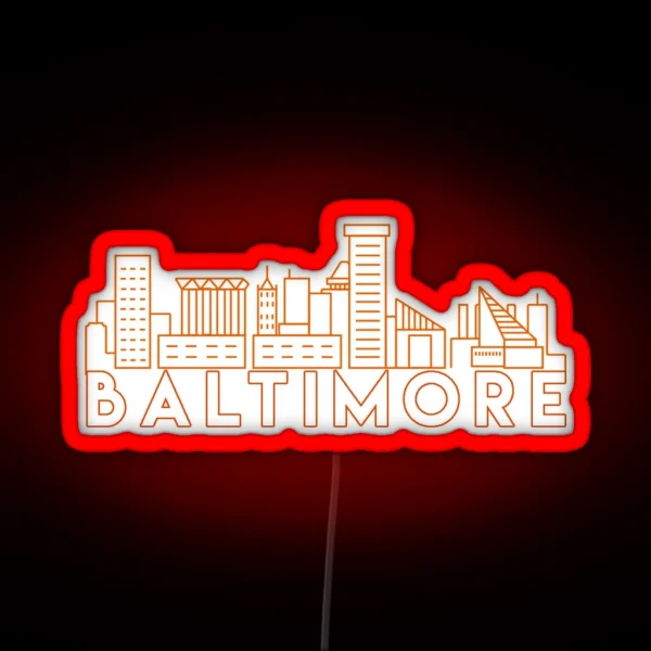 Baltimore Maryland RGB Neon Sign