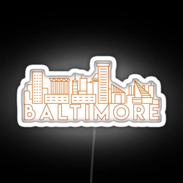 Baltimore Maryland RGB Neon Sign