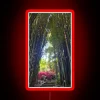 BAMBOO GARDEN PATH WALKWAY BAMBOO FLOWERS RGB Neon Sign