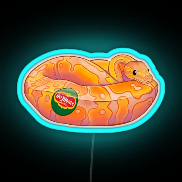 Banana Ball Python RGB Neon Sign