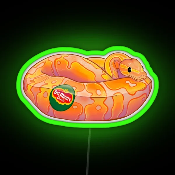 Banana Ball Python RGB Neon Sign