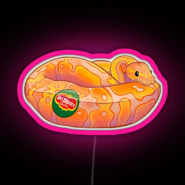 Banana Ball Python RGB Neon Sign