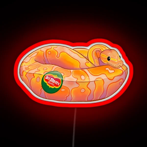 Banana Ball Python RGB Neon Sign