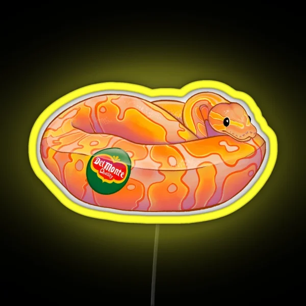 Banana Ball Python RGB Neon Sign