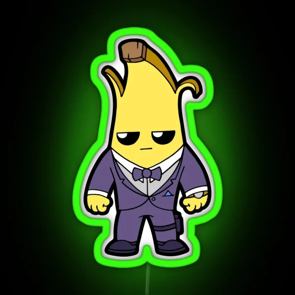 Banana Battle Royale Character RGB Neon Sign