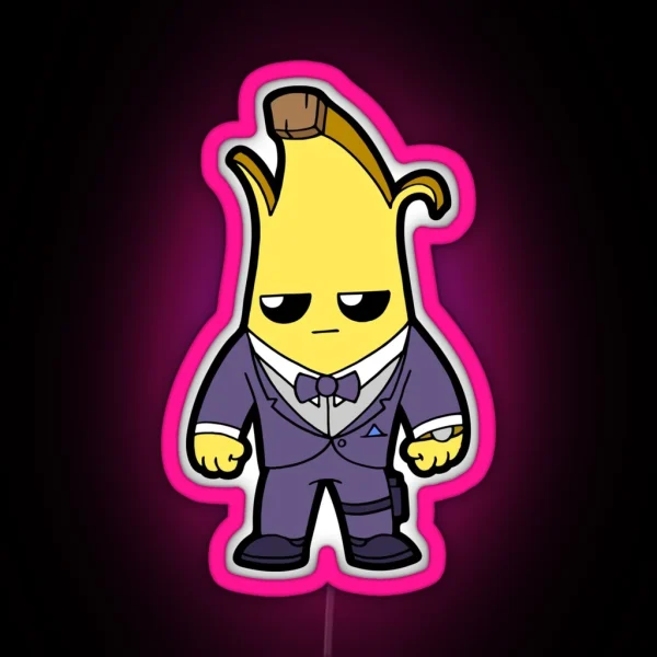 Banana Battle Royale Character RGB Neon Sign
