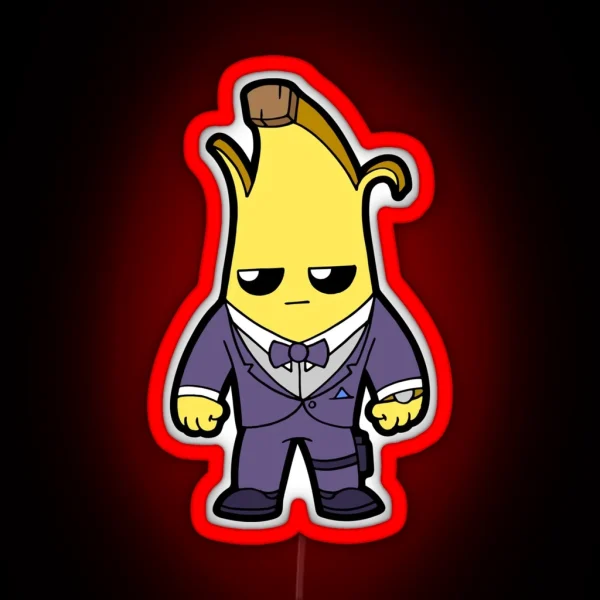 Banana Battle Royale Character RGB Neon Sign