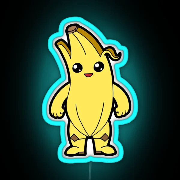 Banana Battle Royale Character RGB Neon Sign