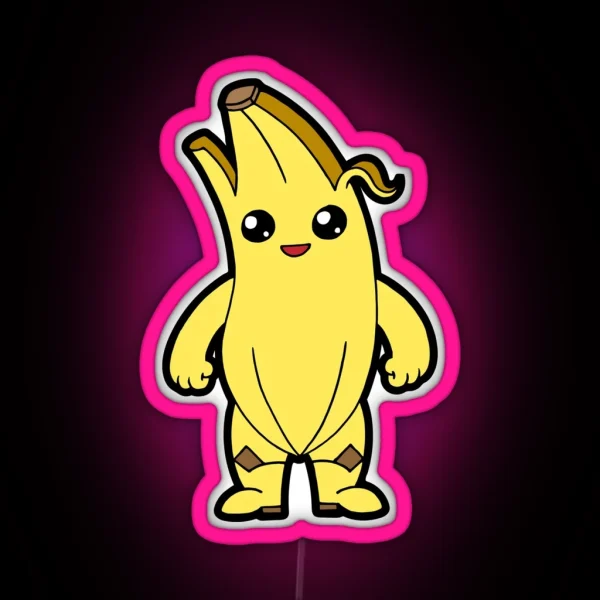 Banana Battle Royale Character RGB Neon Sign