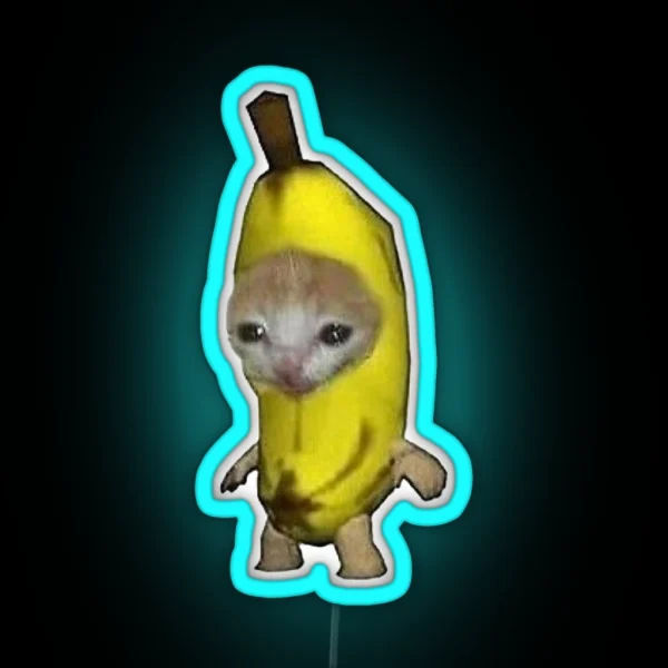 Banana Cat RGB Neon Sign