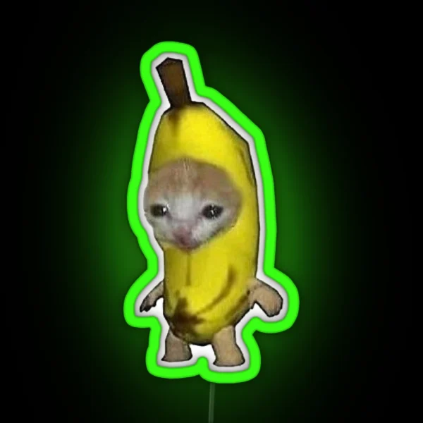 Banana Cat RGB Neon Sign