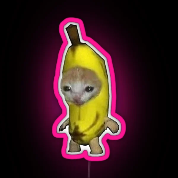 Banana Cat RGB Neon Sign