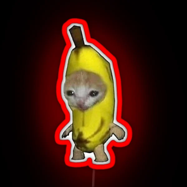 Banana Cat RGB Neon Sign