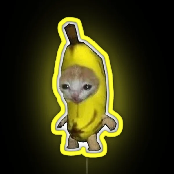 Banana Cat RGB Neon Sign