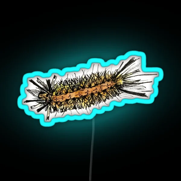 Banded Tussock Moth RGB Neon Sign