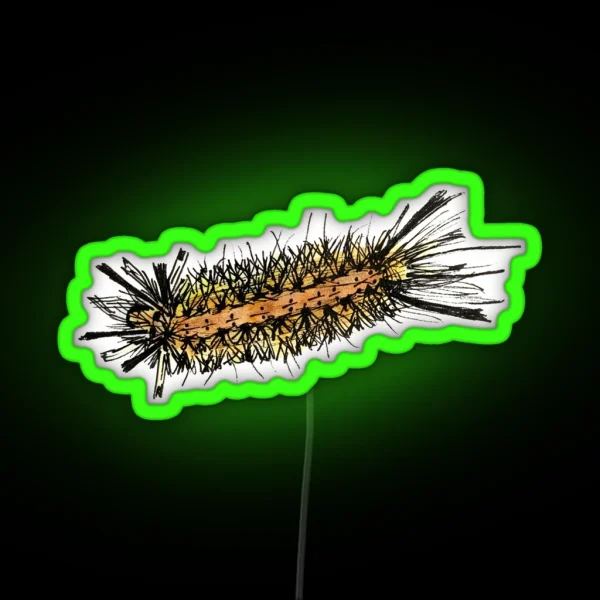 Banded Tussock Moth RGB Neon Sign