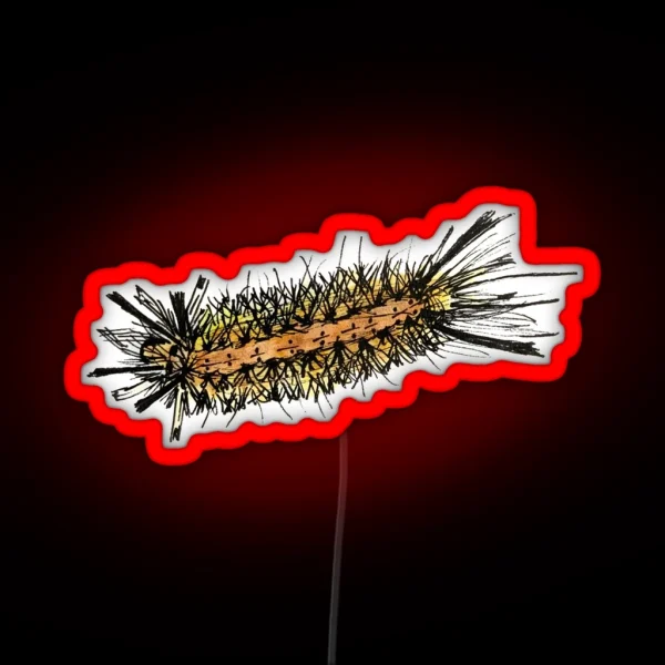 Banded Tussock Moth RGB Neon Sign