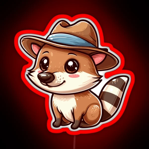 Bandicoot With Hat RGB Neon Sign