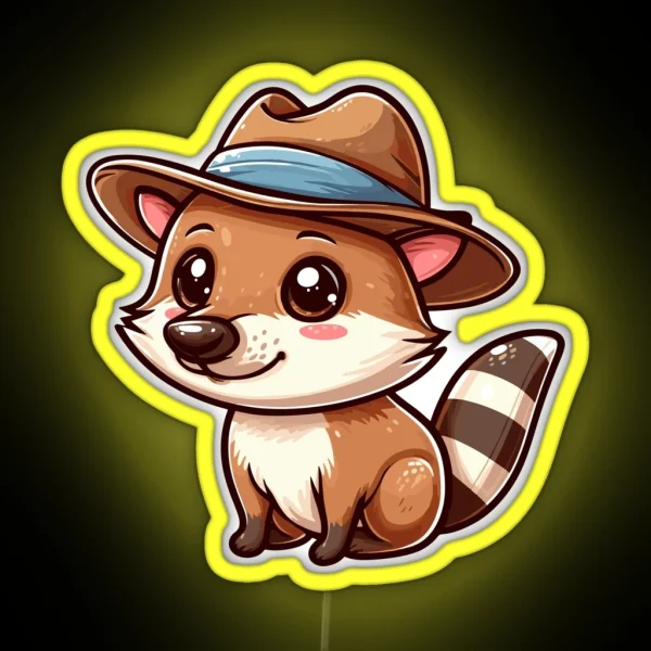 Bandicoot With Hat RGB Neon Sign