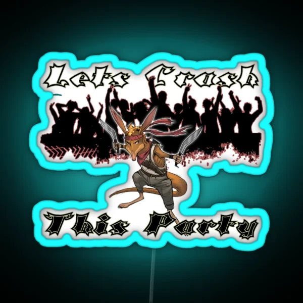 Bando Bandicoot Lets Crash This Party RGB Neon Sign