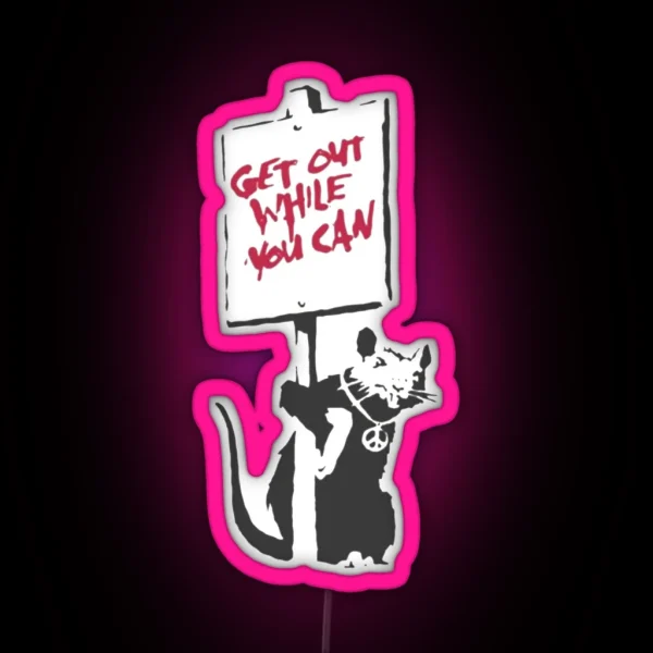 Banksy Art Rat RGB Neon Sign