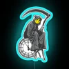Banksy Grim Reaper Clock RGB Neon Sign - Image 2