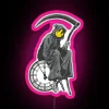 Banksy Grim Reaper Clock RGB Neon Sign - Image 6
