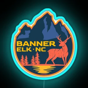 Banner Elk NC Adventure Badge RGB Neon Sign