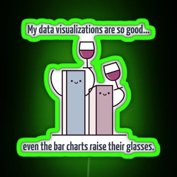 Bar Chart Cheers RGB Neon Sign