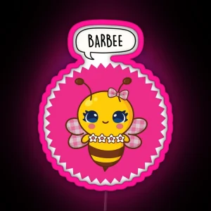 Barbee Cute Barbie Pun RGB Neon Sign