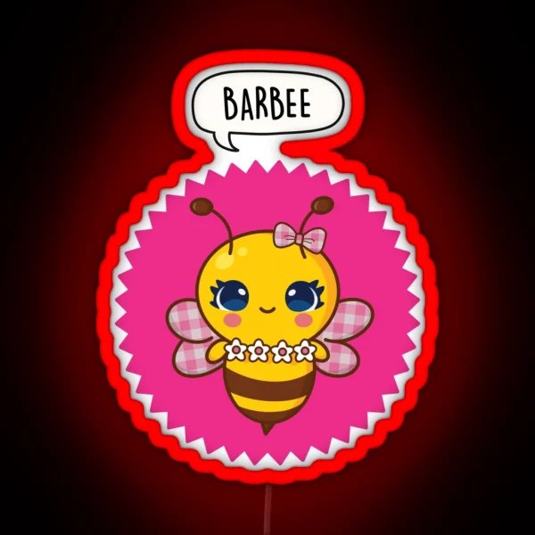 Barbee Cute Barbie Pun RGB Neon Sign