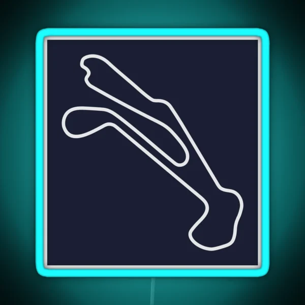 Barber Motorsports Park Outline RGB Neon Sign