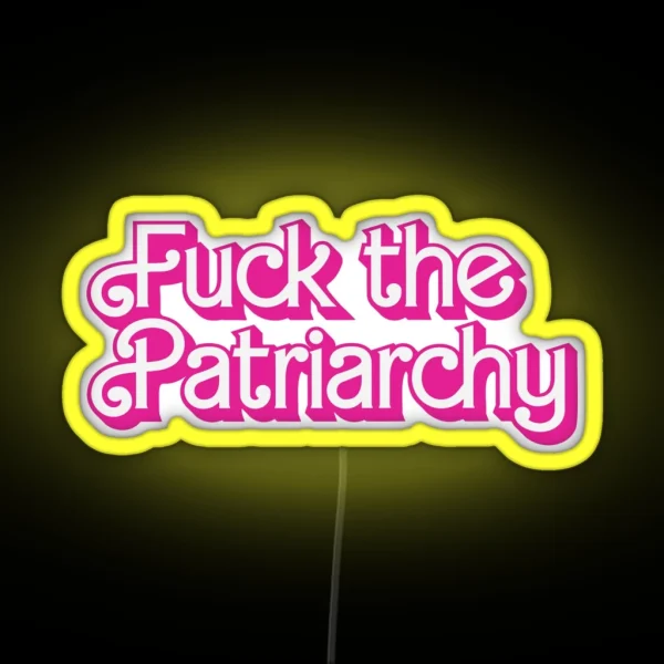 Barbie Fuck The Patriarchy RGB Neon Sign