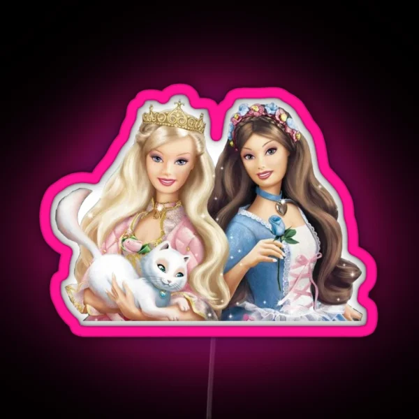 Barbie Princess And The Pauper RGB Neon Sign