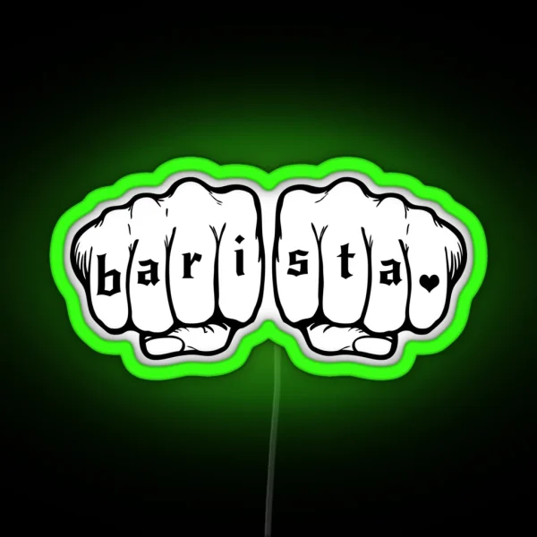 Barista Fists RGB Neon Sign