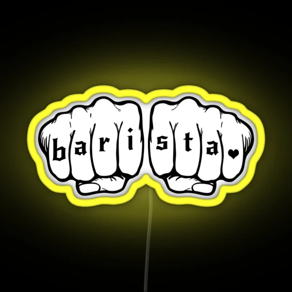 Barista Fists RGB Neon Sign