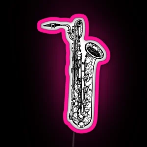 Baritone Saxophone RGB Neon Sign