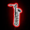 Baritone Saxophone RGB Neon Sign - Image 2