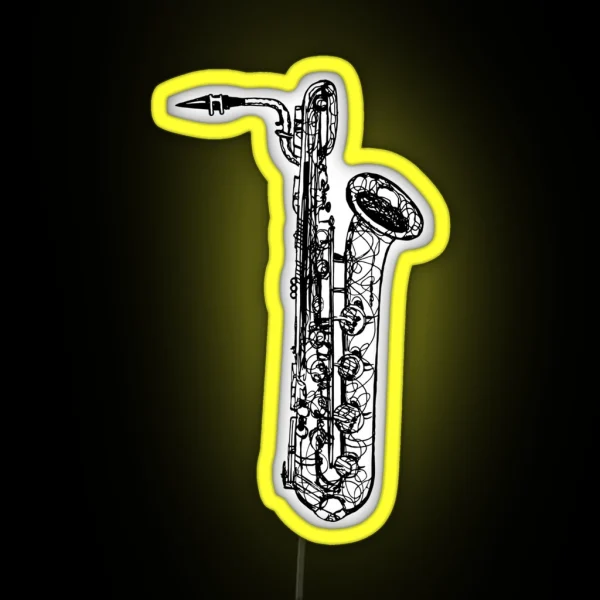 Baritone Saxophone RGB Neon Sign