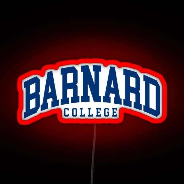 Barnard College Font Curved RGB Neon Sign