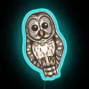 Barred Owl RGB Neon Sign - Image 2