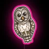 Barred Owl RGB Neon Sign - Image 6