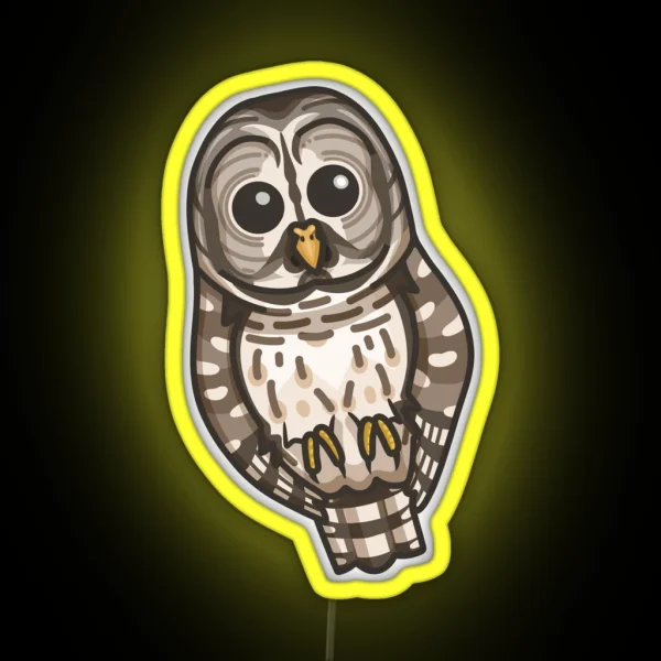 Barred Owl RGB Neon Sign