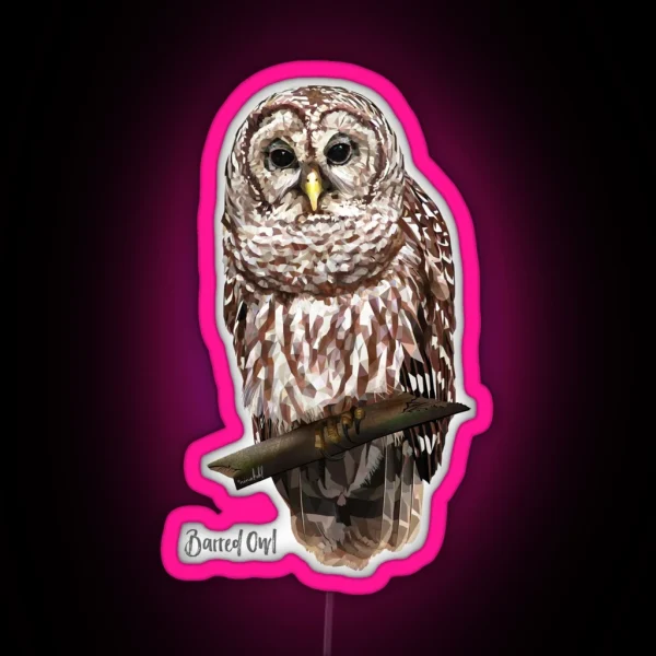 Barred Owl Wildlife Bird RGB Neon Sign