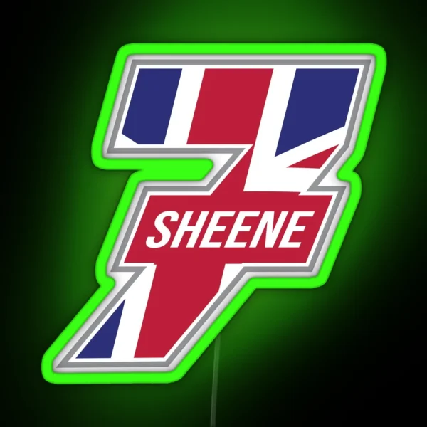 Barry Sheene 7 Motorbike Motorcycle Reider RGB Neon Sign