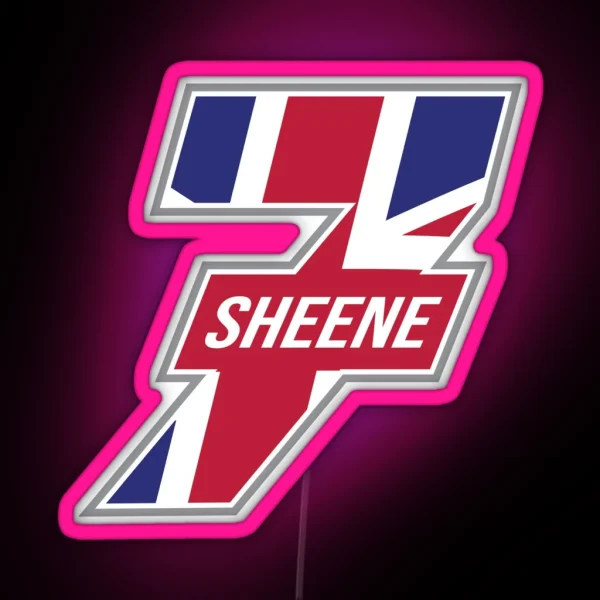 Barry Sheene 7 Motorbike Motorcycle Reider RGB Neon Sign