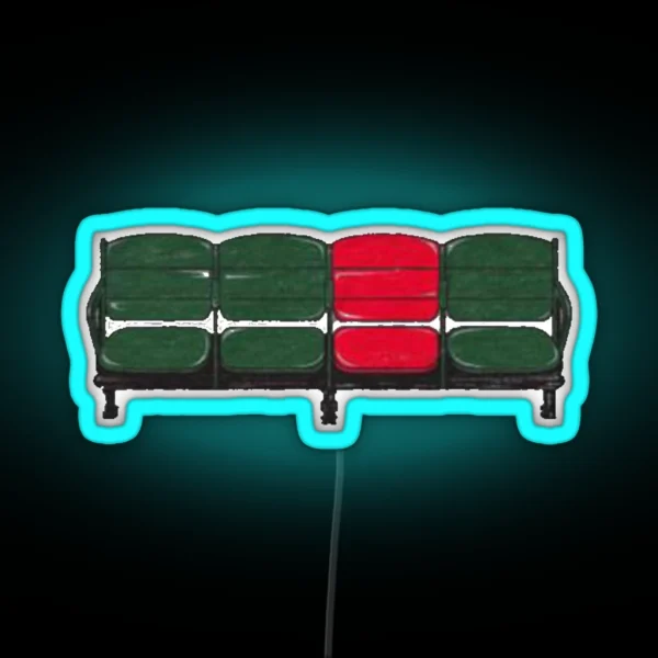Baseball Art The Lone Red Seat Fenway Park RGB Neon Sign