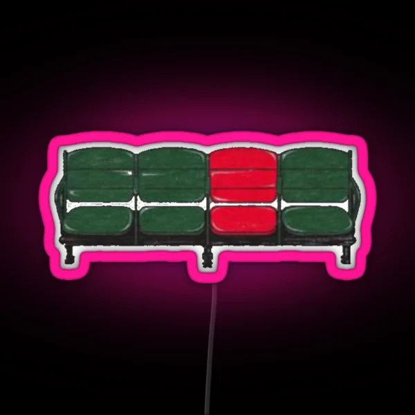 Baseball Art The Lone Red Seat Fenway Park RGB Neon Sign