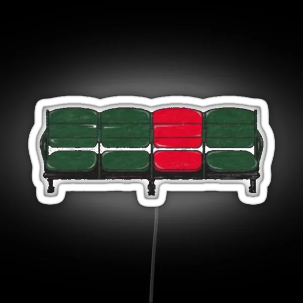 Baseball Art The Lone Red Seat Fenway Park RGB Neon Sign